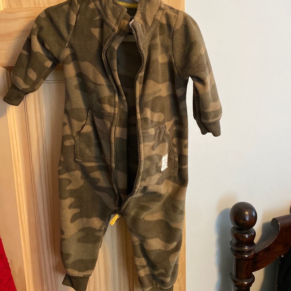 Baby fleece zip one piece